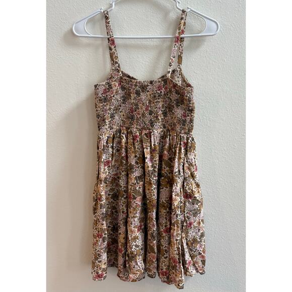Madewell Tucker Tie Strap Floral Smocked Lucie Mini Dress – Size Medium - Picture 6 of 14